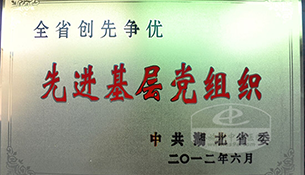 医院被湖北省委授予“全省创先争优先进基层党组织”荣誉称号